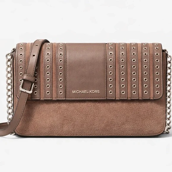 Michael Kors Tan Crossbody Bag with Eyelet Details - Picture 2 of 8
